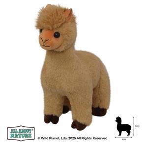 Alpaca Plysbamse 21x26 cm - All About Nature-2