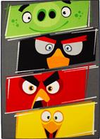 Angry Birds gulvtæppe til børn 133x95