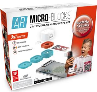 AR Micro-Blocks 3i1 modulært mikroskop sæt til mobilen - bakterier og vira