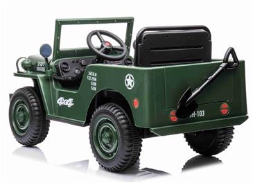 Army Classic Adventure m/4x12V Motor + Gummihjul + Lædersæde-5