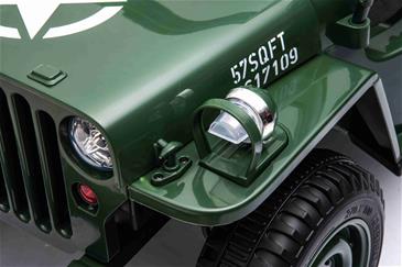 Army Classic Adventure m/4x12V Motor + Gummihjul + Lædersæde-7