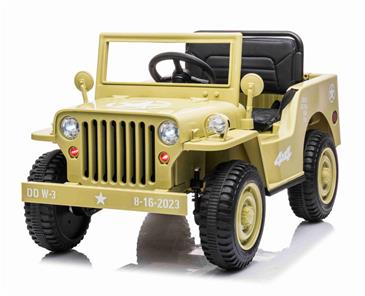 Army Classic Adventure m/4x12V Motor + Gummihjul + Lædersæde