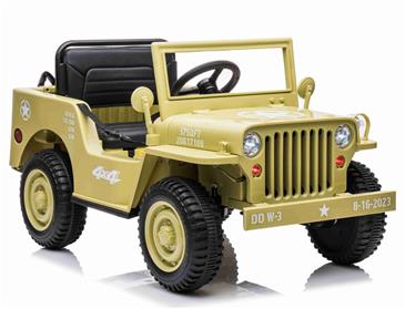 Army Classic Adventure m/4x12V Motor + Gummihjul + Lædersæde-3