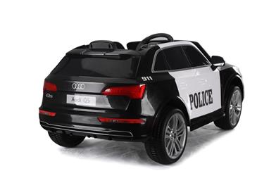 Audi Q5 Politibil Elbil til Børn 12V m/2.4G, Lædersæde, Gummihjul-5