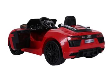 Audi R8 Spyder Rød Elbil til Børn 12V m/2.4G fjernbetjening, Gummihjul-2