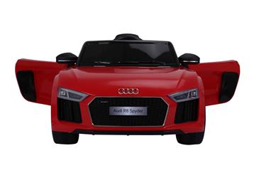 Audi R8 Spyder Rød Elbil til Børn 12V m/2.4G fjernbetjening, Gummihjul-5