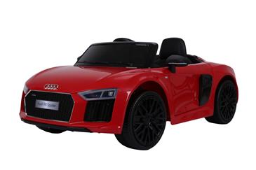 Audi R8 Spyder Rød Elbil til Børn 12V m/2.4G fjernbetjening, Gummihjul-6