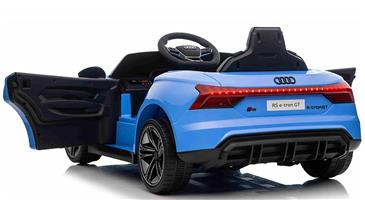 Audi RS E-tron GT elbil til børn 12v m/4xmotor, Gummihjul, 2.4G, lædersæde-10