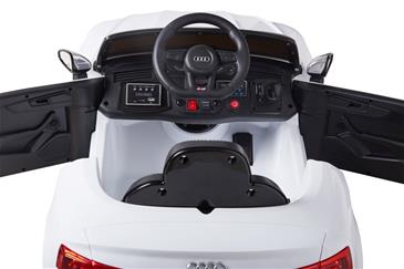 Audi S5 Cabriolet Hvid Elbil til Børn 12V m/2.4G fjernbetjening, Gummihjul-8