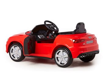 Audi S5 Cabriolet Rød Elbil til Børn 12V m/2.4G fjernbetjening, Gummihjul-4