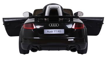 Audi TT RS ELBil til børn 12V m/Gummihjul og 2.4G Fjernbetjening, Sort-5