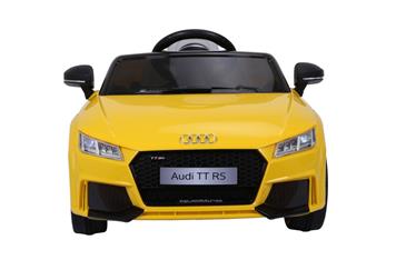 Audi TT RS ELBil til børn 12V m/Gummihjul og 2.4G Fjernbetjening, Gul-5