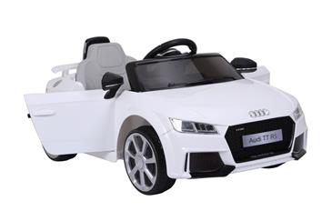 Audi TT RS ELBil til børn 12V m/Gummihjul og 2.4G Fjernbetjening, Hvid-13