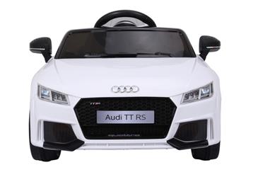 Audi TT RS ELBil til børn 12V m/Gummihjul og 2.4G Fjernbetjening, Hvid-5
