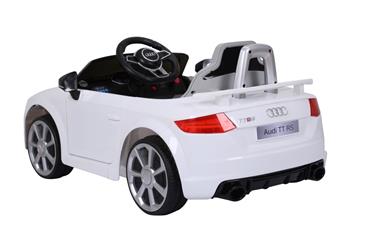 Audi TT RS ELBil til børn 12V m/Gummihjul og 2.4G Fjernbetjening, Hvid-7