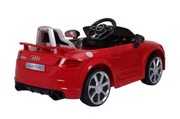 Audi TT RS ELBil til børn 12V m/Gummihjul og 2.4G Fjernbetjening, Rød-10