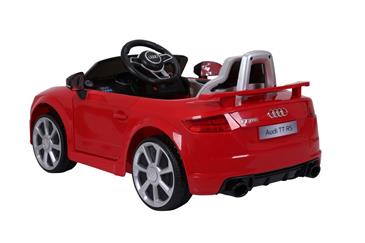 Audi TT RS ELBil til børn 12V m/Gummihjul og 2.4G Fjernbetjening, Rød-8