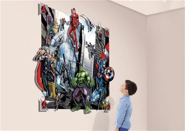 Avengers 3D Vægdekoration - Wallstickers / Tapet-2