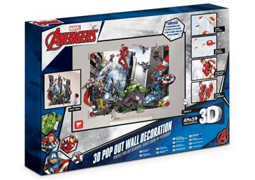 Avengers 3D Vægdekoration - Wallstickers / Tapet-5