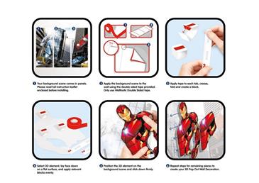 Avengers 3D Vægdekoration - Wallstickers / Tapet-6