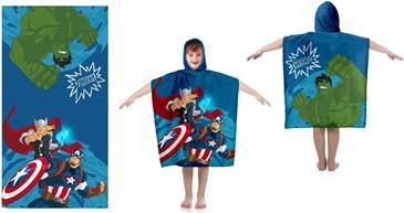 Avengers Poncho badehåndklæde med hætte - 100 procent bomuld-2