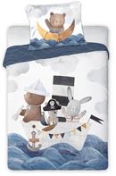 Baby Bamser på båd Junior Sengetøj 100x135 cm