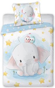 Baby Blå Elefant Junior Sengetøj 100x135 cm - 100 procent bomuld