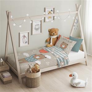 Baby Happy Bear Junior Sengetøj 100x135 cm-3