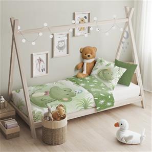 Baby Krokodille Junior Sengetøj 100x135 cm - 100 procent bomuld-3
