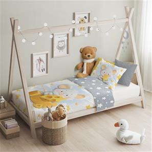 Baby Mus Junior Sengetøj 100x135 cm - 100 procent bomuld-3