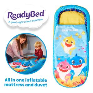 Baby Shark Min første Gæsteseng / ReadyBed m/Sovepose-6