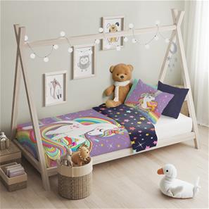 Baby Unicorn Pony Junior Sengetøj 100x135 cm - 100 procent bomuld-3