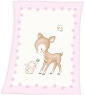Babybest Lille rådyr Fleece tæppe - 75 x 100 cm