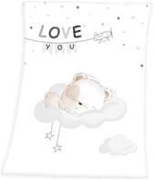 Babybest Sleeping little bear Fleece tæppe - 75 x 100 cm