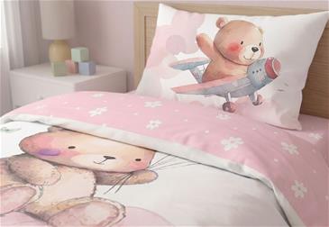 Bamse Cuddles Junior Sengetøj 100x135 cm - 100% Bomuld-4