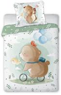 Bamse på Cykel Cuddles Junior Sengetøj 100x135 cm - 100% Bomuld