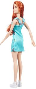 Barbie dukke med mint kjole-3