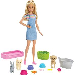 Barbie Play ‘n' Wash Kæledyr sæt med 3 dyr