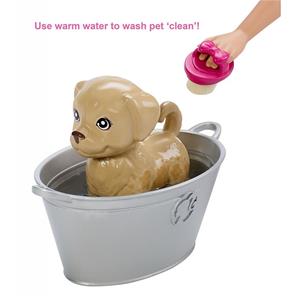 Barbie Play ‘n' Wash Kæledyr sæt med 3 dyr-3