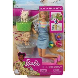 Barbie Play ‘n' Wash Kæledyr sæt med 3 dyr-6