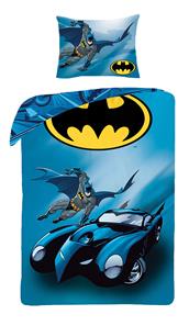 Batman Batmobile Sengetøj 2i1 Design - 100 Procent Bomuld