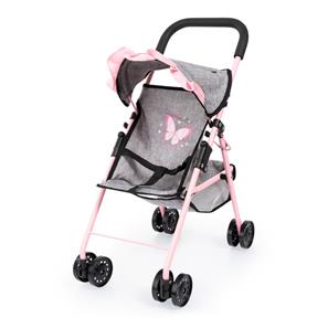 Bayer Design Buggy Dukke klapvogn Mega Sæt, Grå/Pink-2
