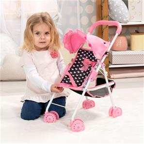Bayer Design Buggy Dukke klapvogn Mega Sæt, Pink Hjerter-17