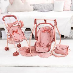 Bayer Design Buggy Dukke klapvogn Mega Sæt, støvet rosa-5