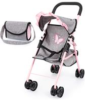 Bayer Design Buggy Dukke Paraplyklapvogn, Grå/Pink