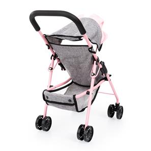 Bayer Design Buggy Dukke Paraplyklapvogn, Grå/Pink-3