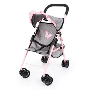 Bayer Design Buggy Dukke Paraplyklapvogn, Grå/Pink-4