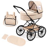Bayer Design Classic Deluxe dukkevogn, Beige