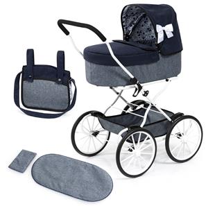 Bayer Design Classic Deluxe dukkevogn, blå