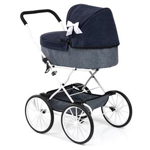 Bayer Design Classic Deluxe dukkevogn, blå-9